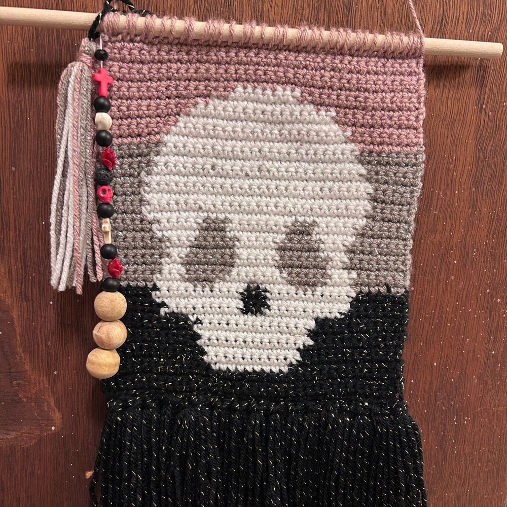 Handmade Skull Wall Tapestry Hanging